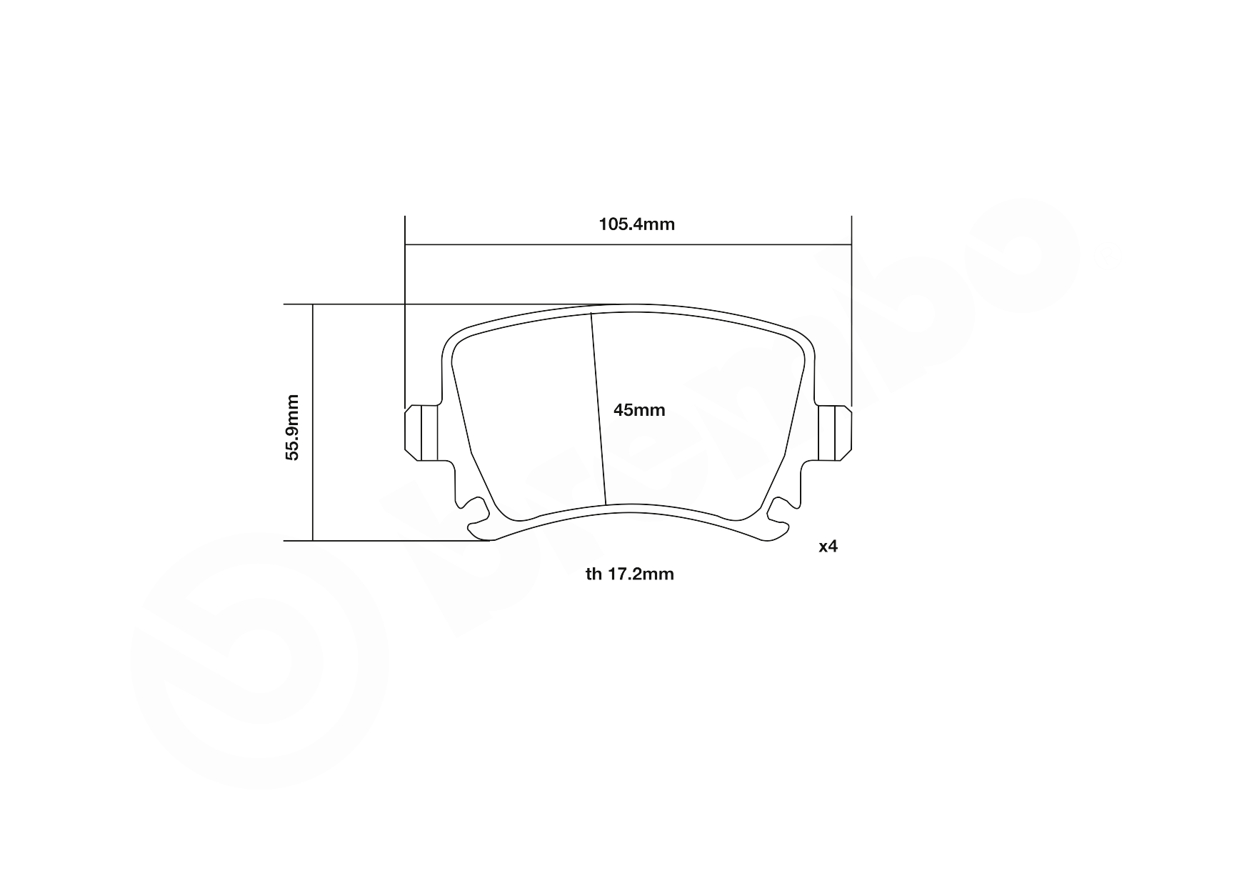 BREMBO 07.B315.22 UPGRADE, SPORT | HP2000 Hochleistungs-Bremsbelagsatz