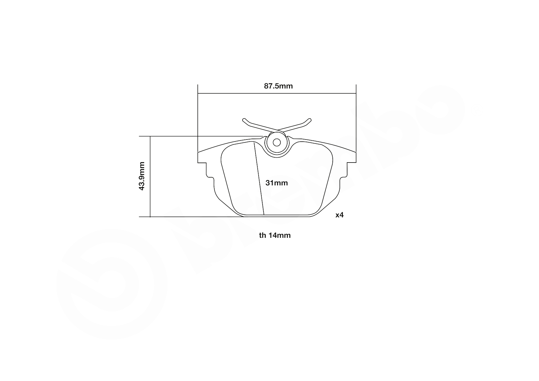BREMBO 07.B315.24 UPGRADE, SPORT | HP2000 High Performance Brake Pad Set for ALFA ROMEO FIAT LANCIA