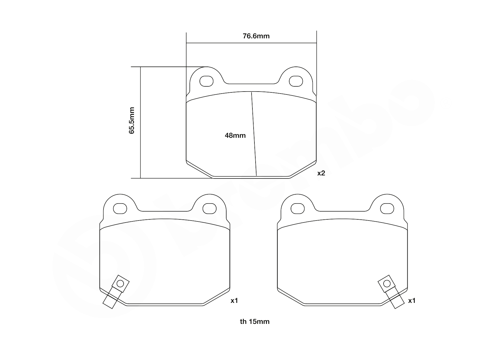 BREMBO 07.B315.27 UPGRADE, SPORT | HP2000 Hochleistungs-Bremsbelagsatz