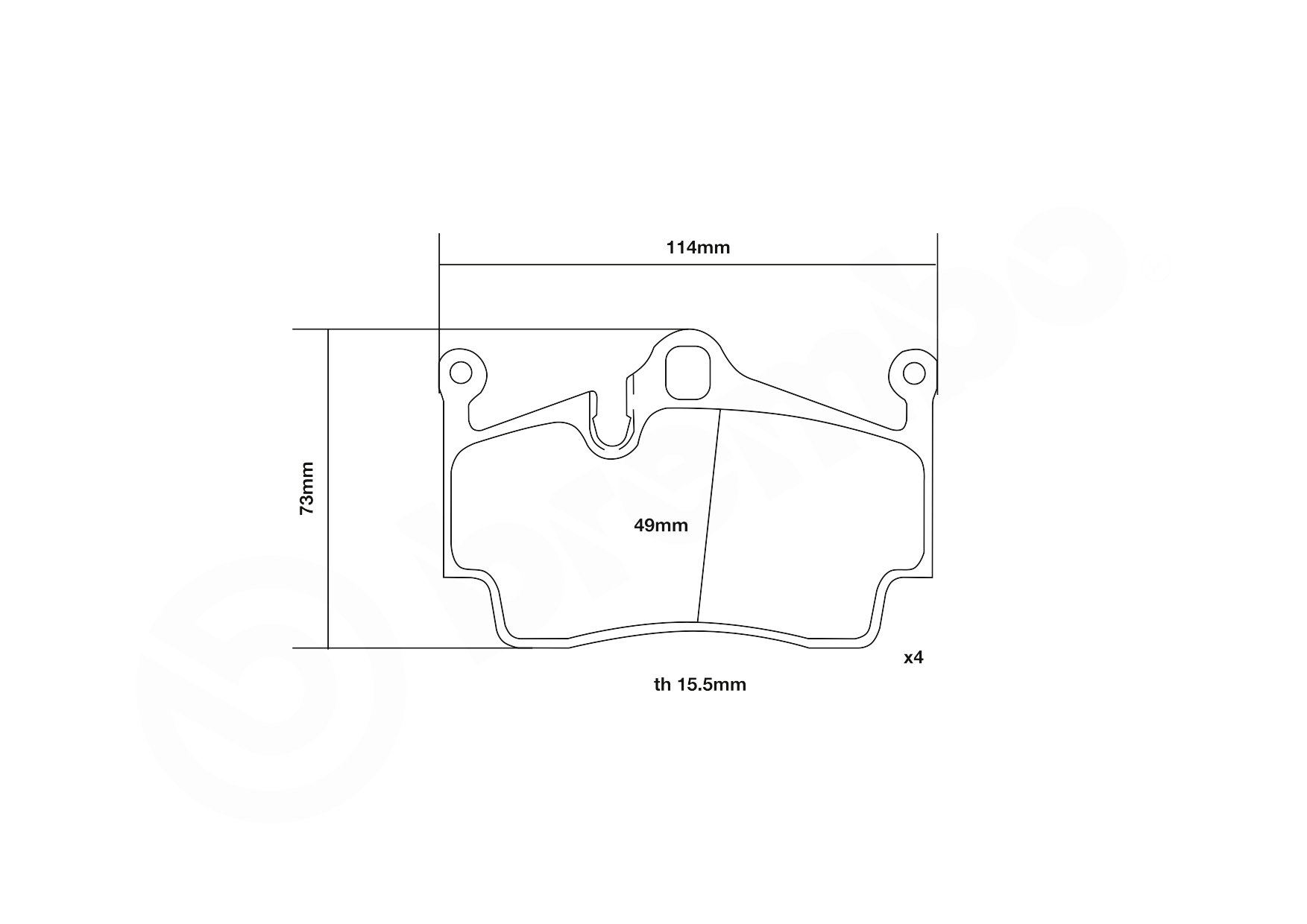 BREMBO 07.B315.36 UPGRADE, SPORT | HP2000 Hochleistungs-Bremsbelagsatz