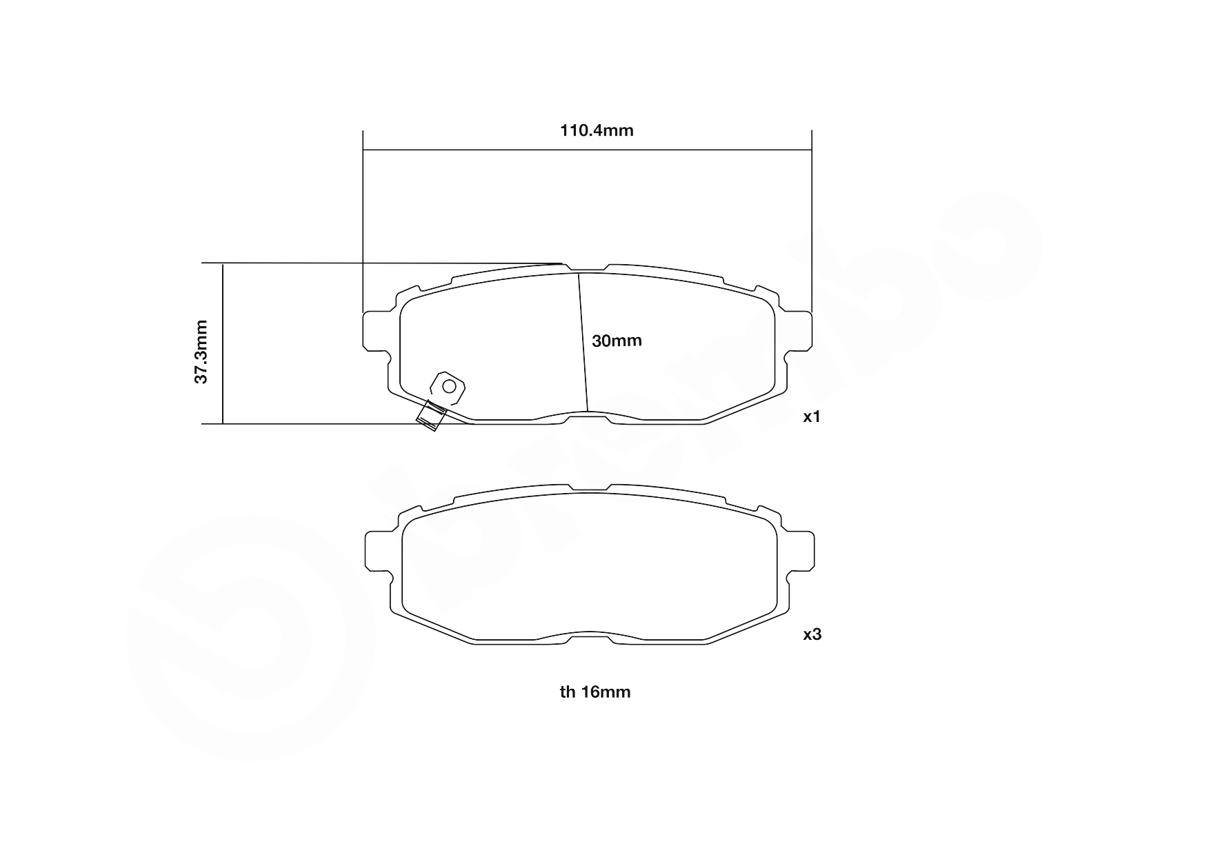 BREMBO 07.B315.39 UPGRADE, SPORT | HP2000 Hochleistungs-Bremsbelagsatz
