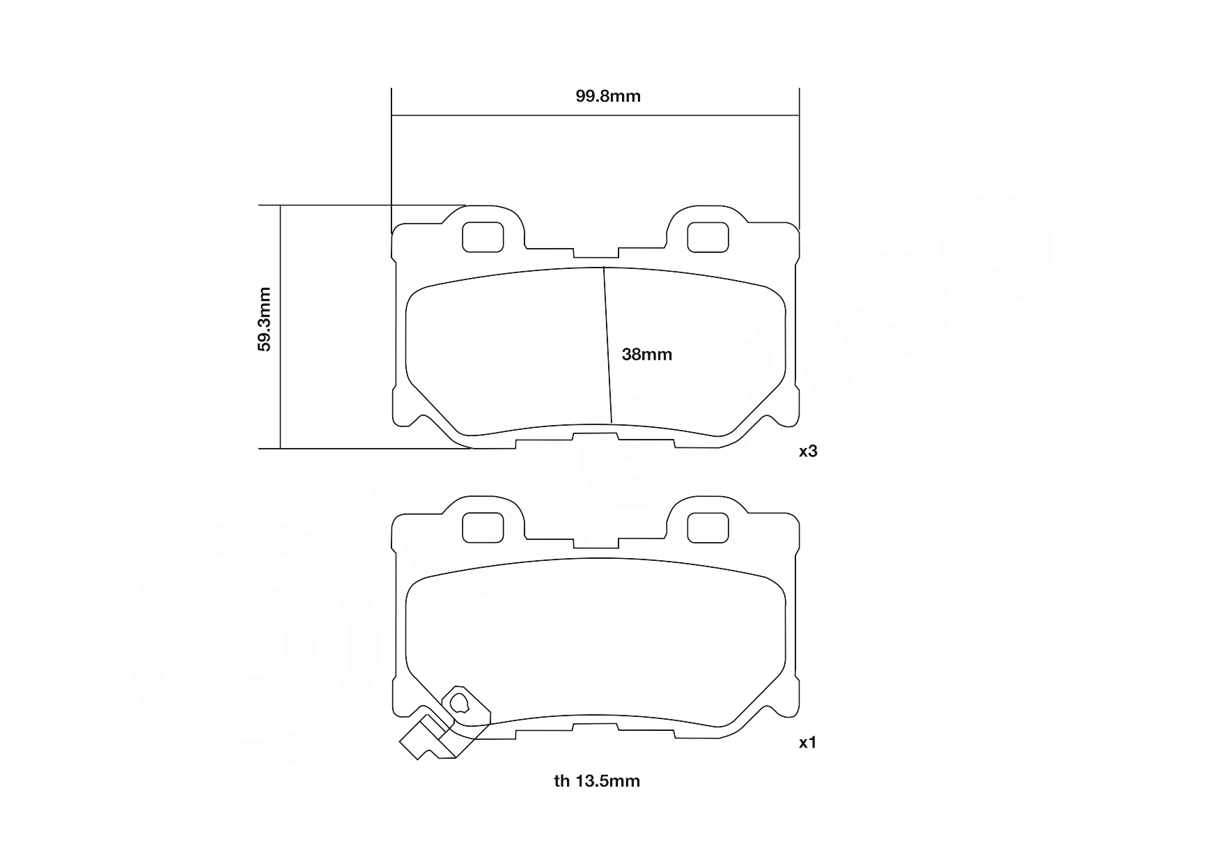 BREMBO 07.B315.40 UPGRADE, SPORT | HP2000 Hochleistungs-Bremsbelagsatz