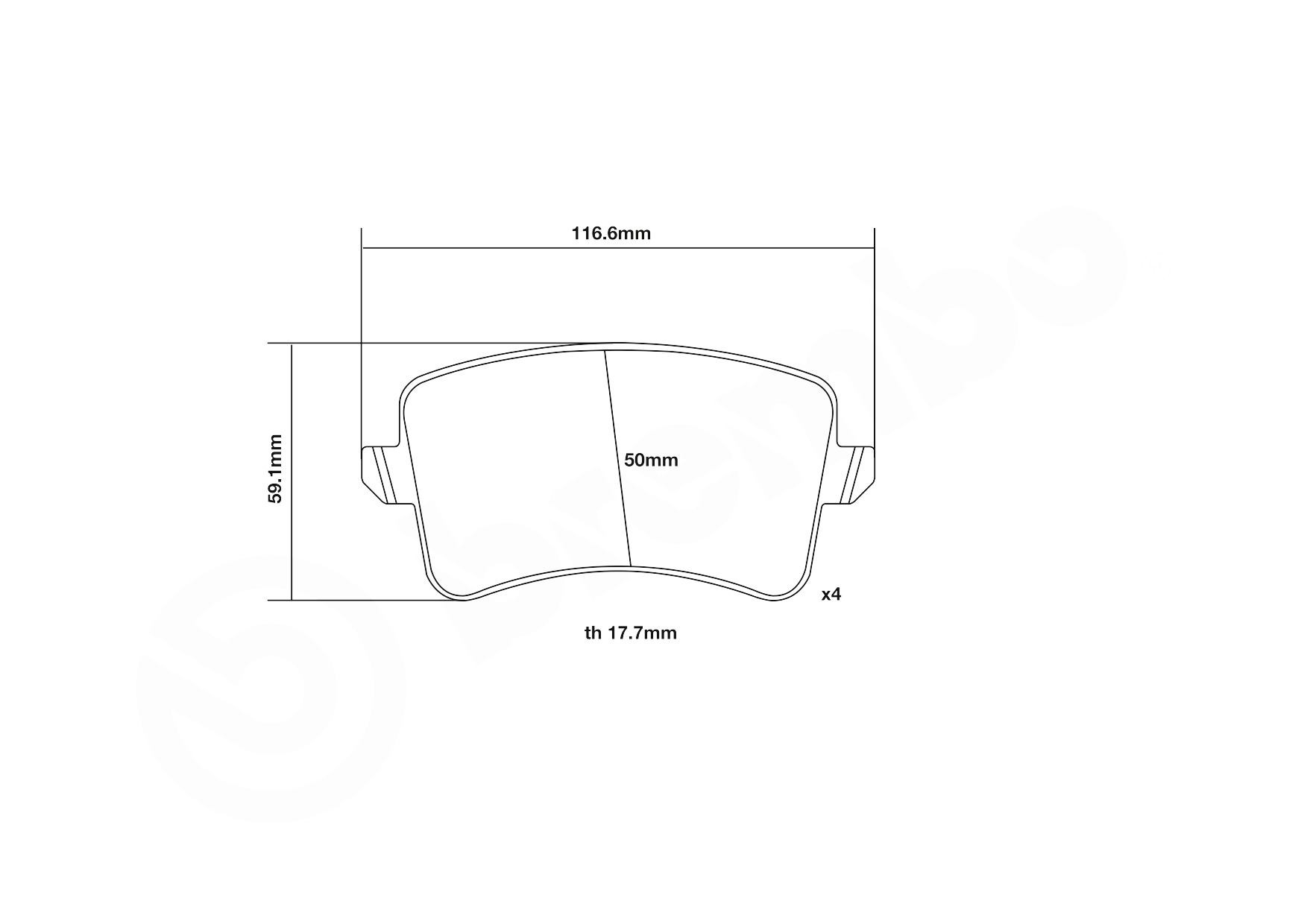 BREMBO 07.B315.56 UPGRADE, SPORT | HP2000 High Performance Brake Pad Set for AUDI AUDI (FAW)