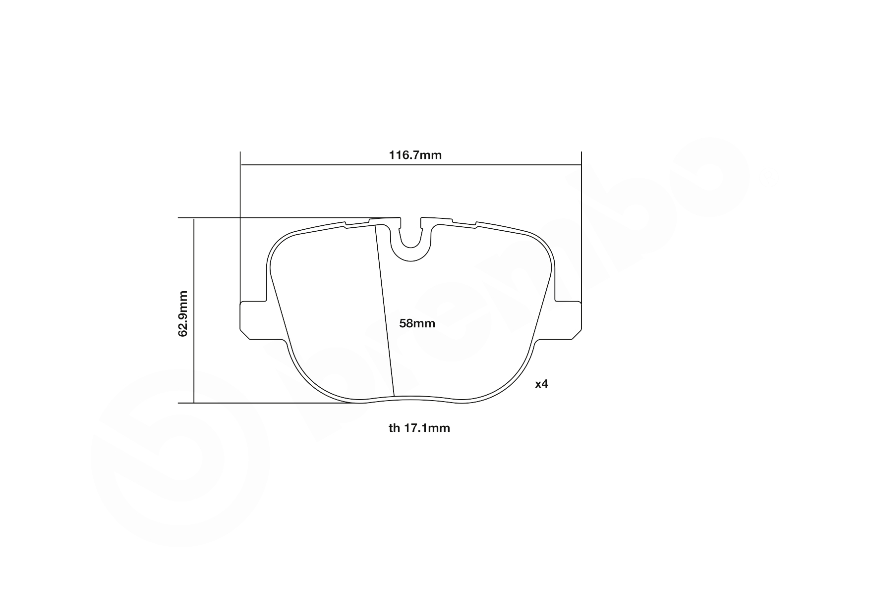BREMBO 07.B315.62 UPGRADE, SPORT | HP2000 High Performance Brake Pad Set for LAND ROVER