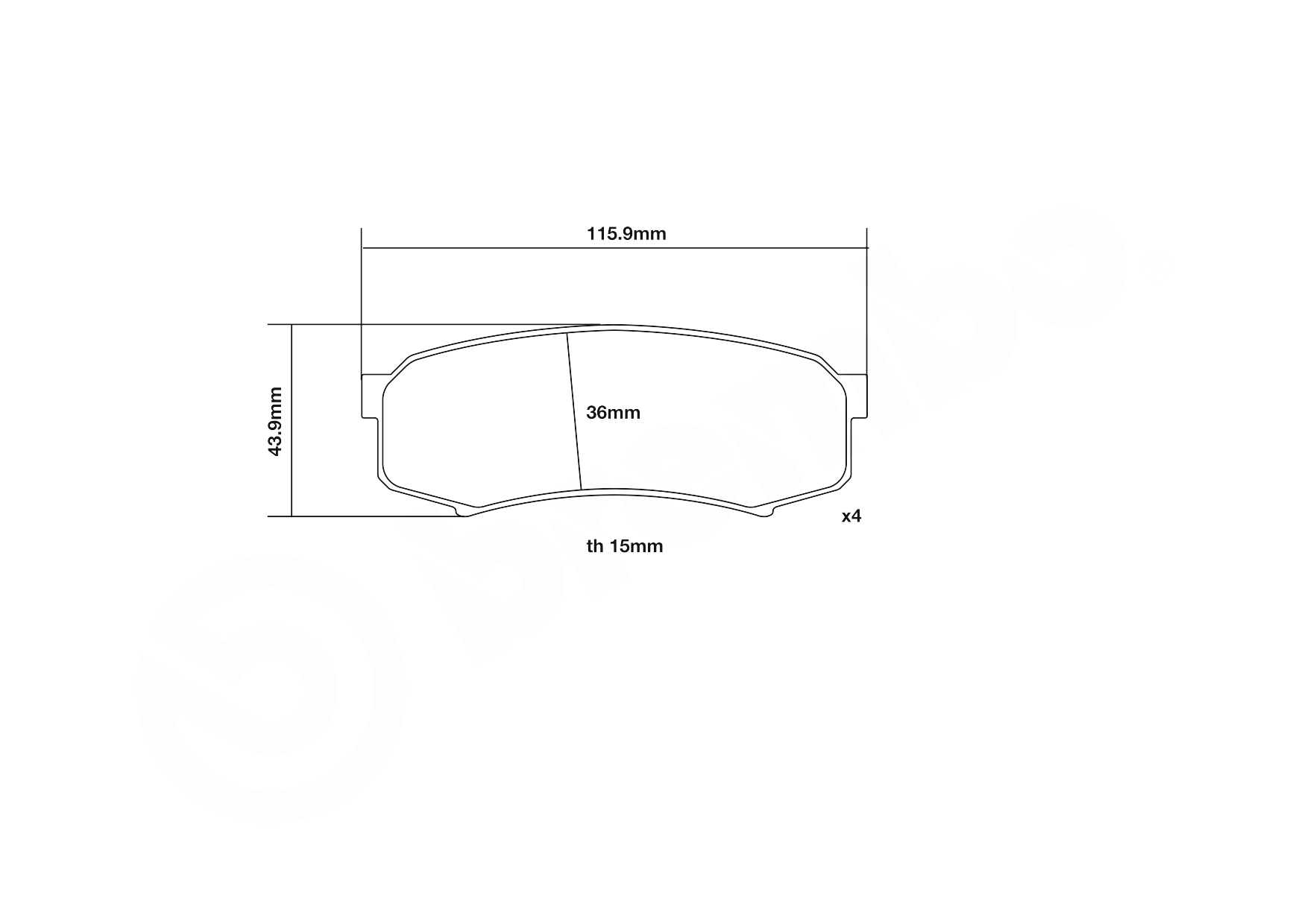 BREMBO 07.B315.68 UPGRADE, SPORT | HP2000 Hochleistungs-Bremsbelagsatz