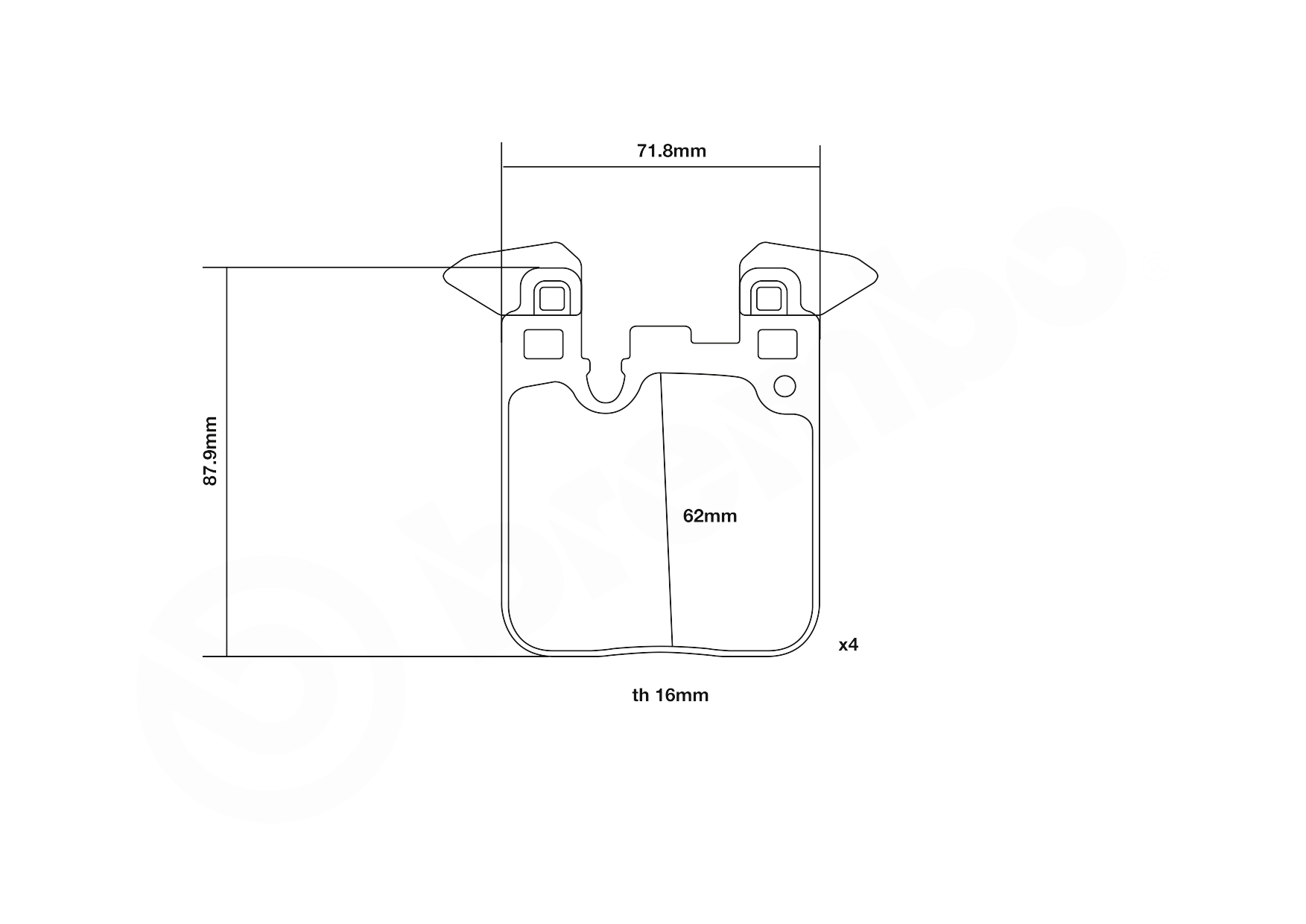 BREMBO 07.B315.77 UPGRADE, SPORT | HP2000 Hochleistungs-Bremsbelagsatz