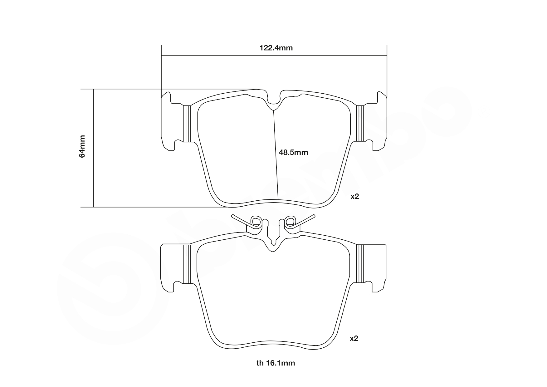 BREMBO 07.B315.78 UPGRADE, SPORT | HP2000 Hochleistungs-Bremsbelagsatz