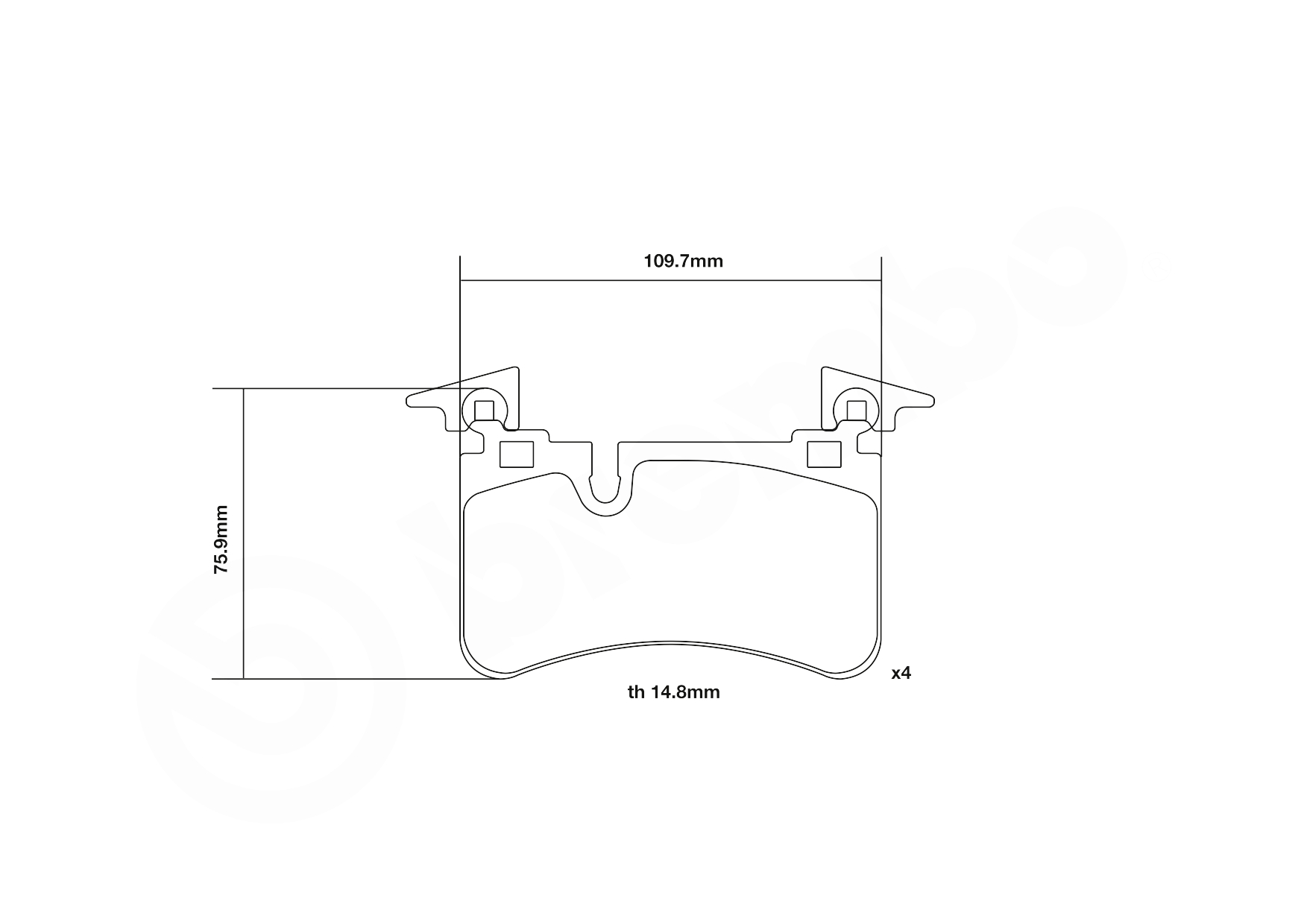 BREMBO 07.B315.80 UPGRADE, SPORT | HP2000 Hochleistungs-Bremsbelagsatz