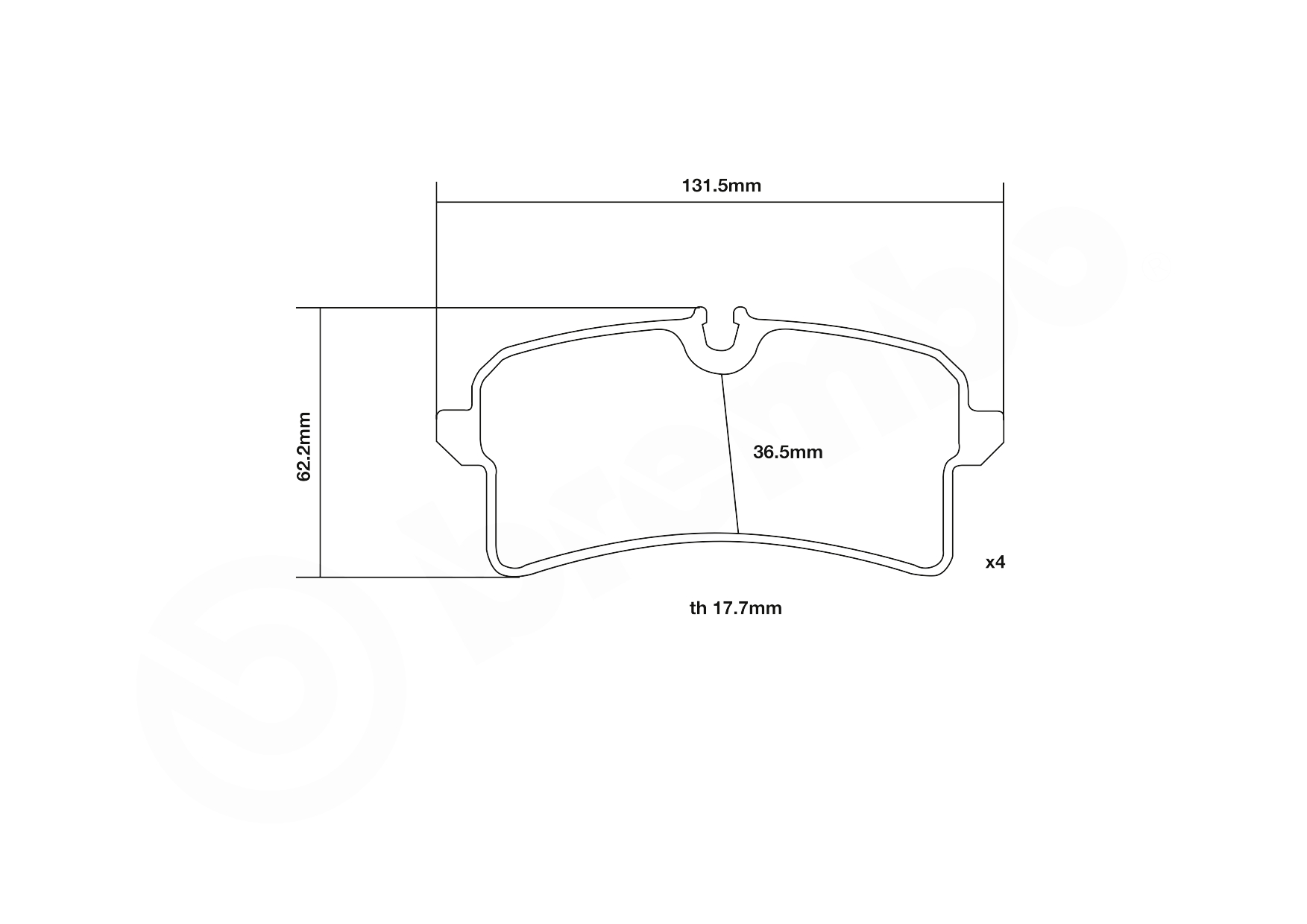 BREMBO 07.B315.86 UPGRADE, SPORT | HP2000 High Performance Brake Pad Set for AUDI BENTLEY PORSCHE