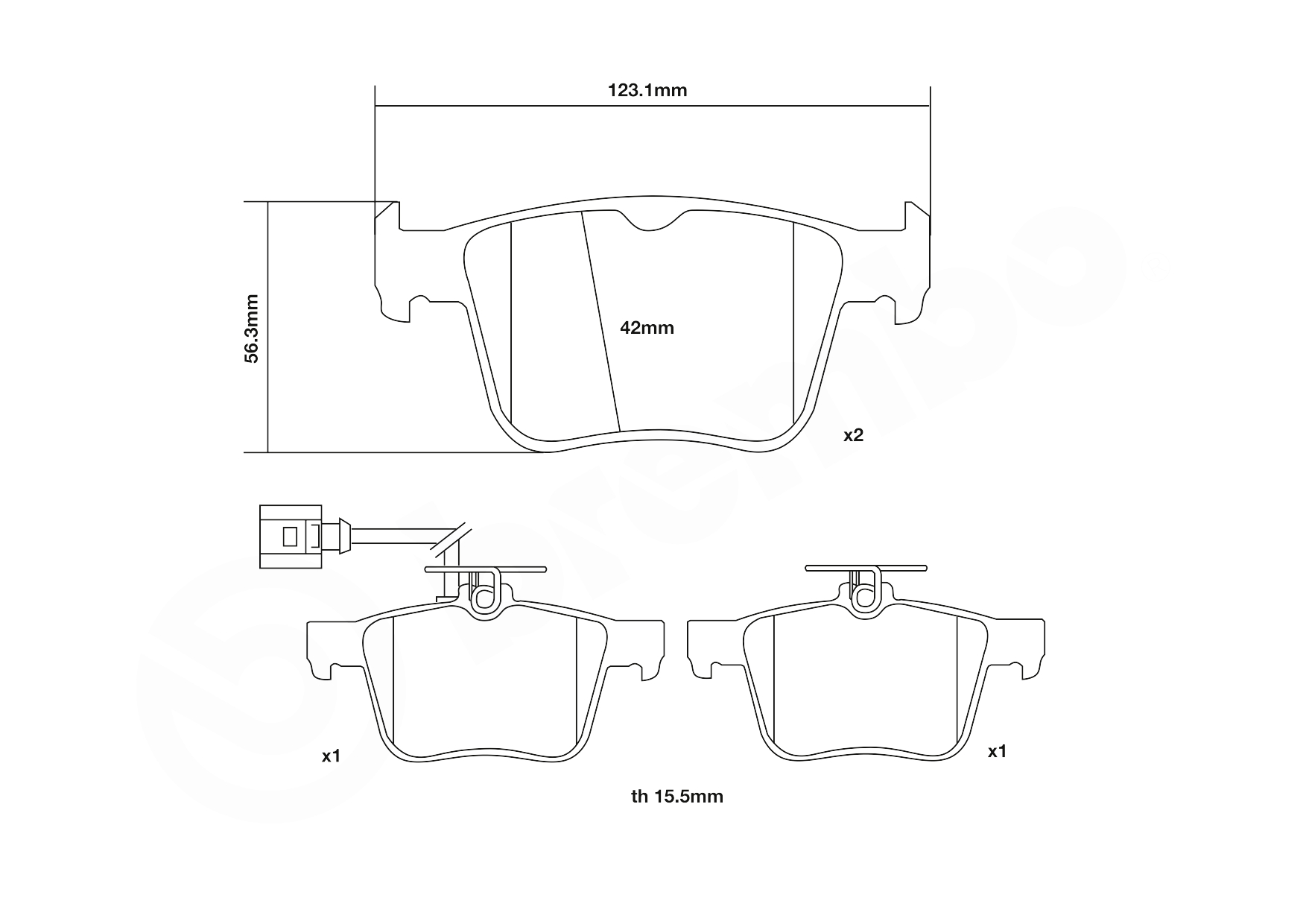 BREMBO 07.B315.93 UPGRADE, SPORT | HP2000 Hochleistungs-Bremsbelagsatz