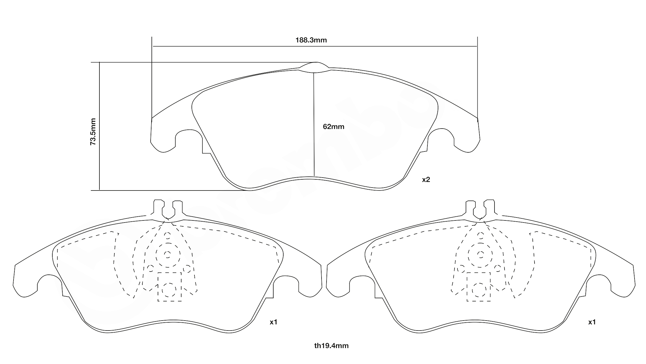 BREMBO 07.D435.08 UPGRADE, SPORT | HP2000 Hochleistungs-Bremsbelagsatz