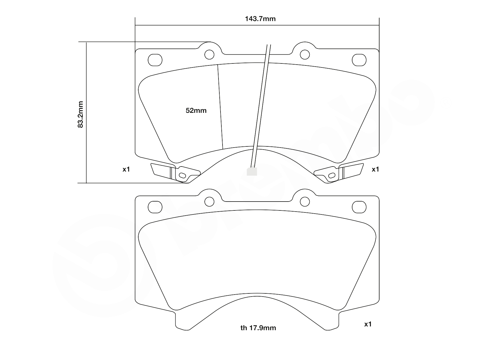 BREMBO 07.D435.35 UPGRADE, SPORT | HP2000 High Performance Brake Pad Set for LEXUS TOYOTA TOYOTA (FAW)