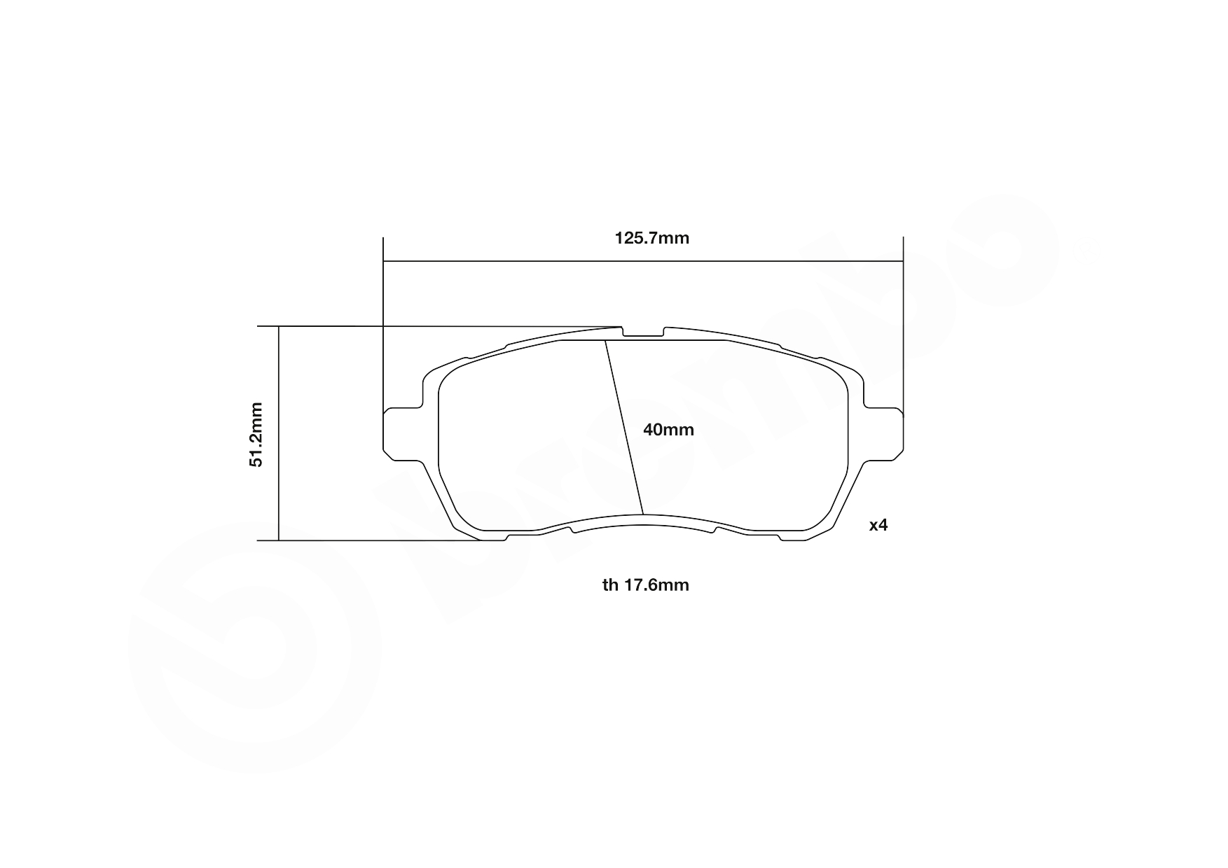 BREMBO 07.D435.67 UPGRADE, SPORT | HP2000 Hochleistungs-Bremsbelagsatz
