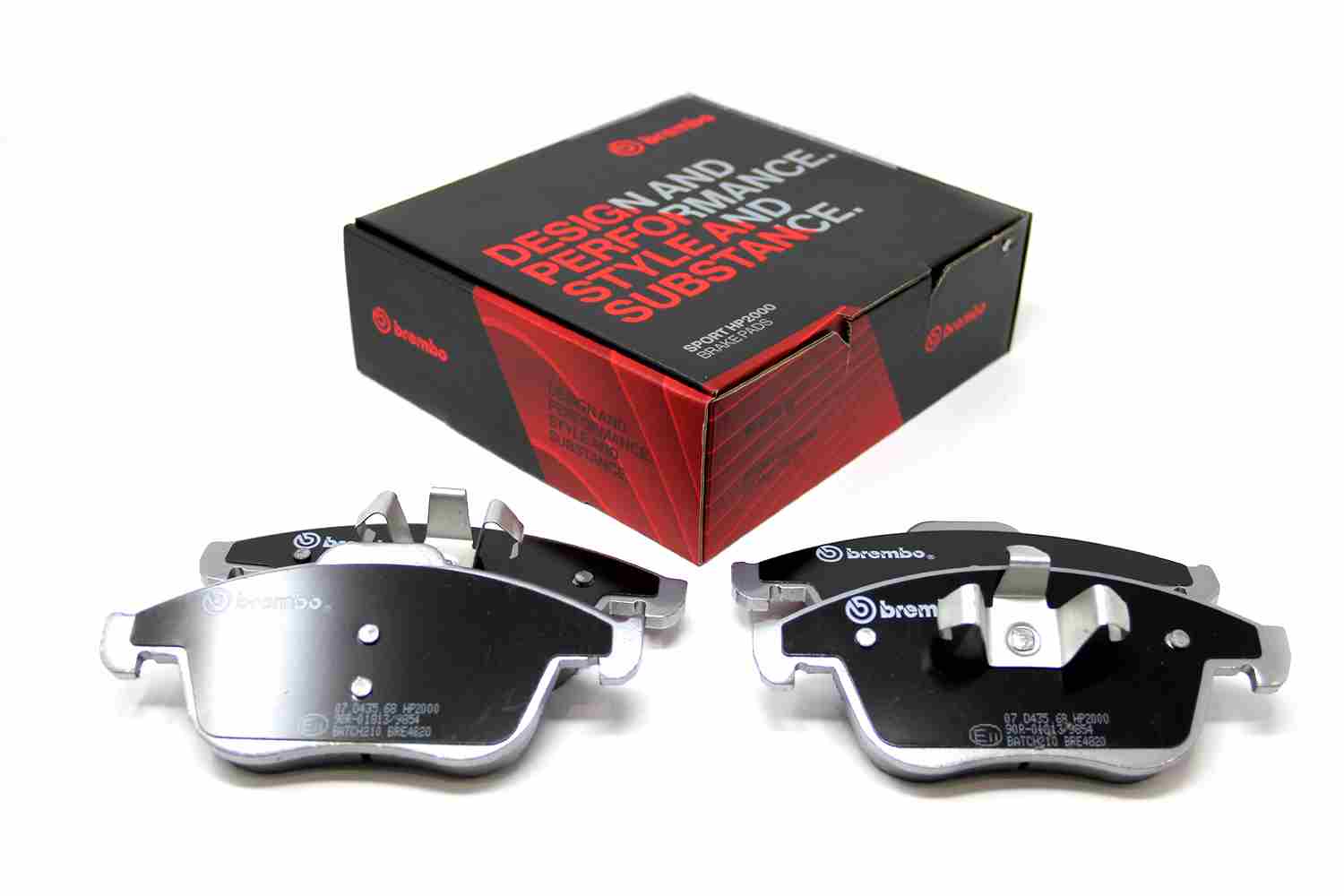 BREMBO 07.D435.68 UPGRADE, SPORT | HP2000 Hochleistungs-Bremsbelagsatz