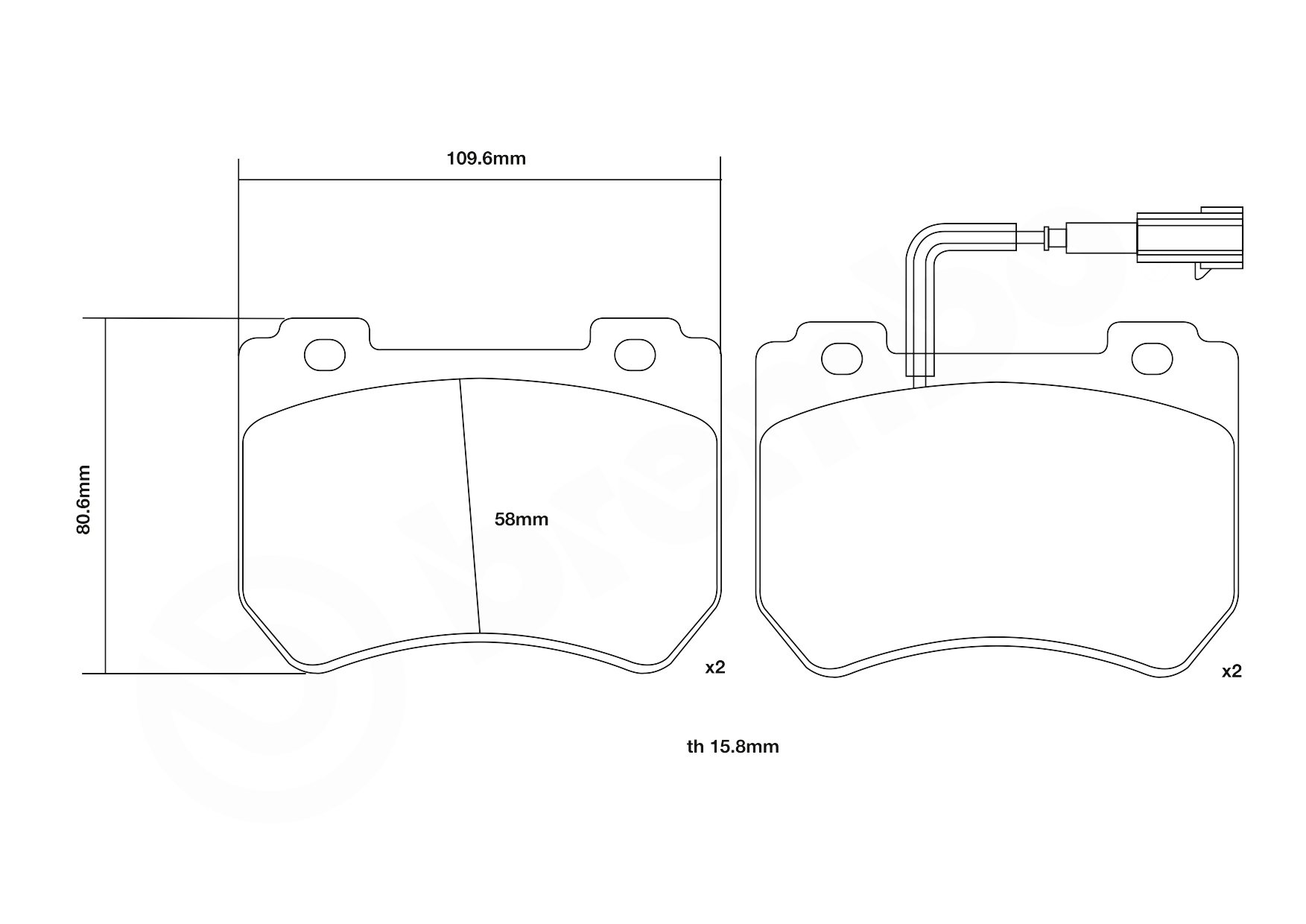 BREMBO 07.D435.74 UPGRADE, SPORT | HP2000 Hochleistungs-Bremsbelagsatz