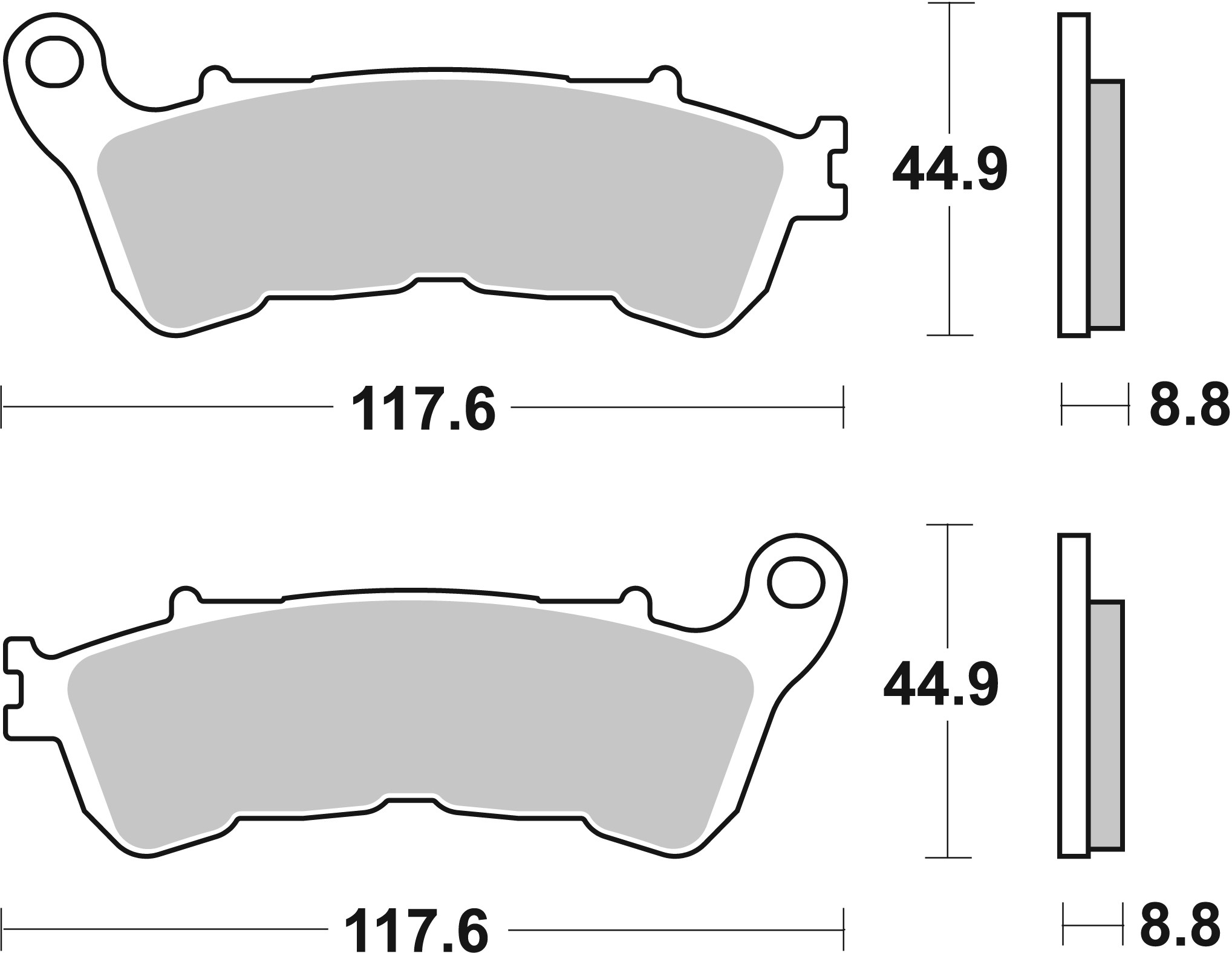 BREMBO 07063XS PRIME - Sinter - XS Bremsbelagsatz, Scheibenbremse