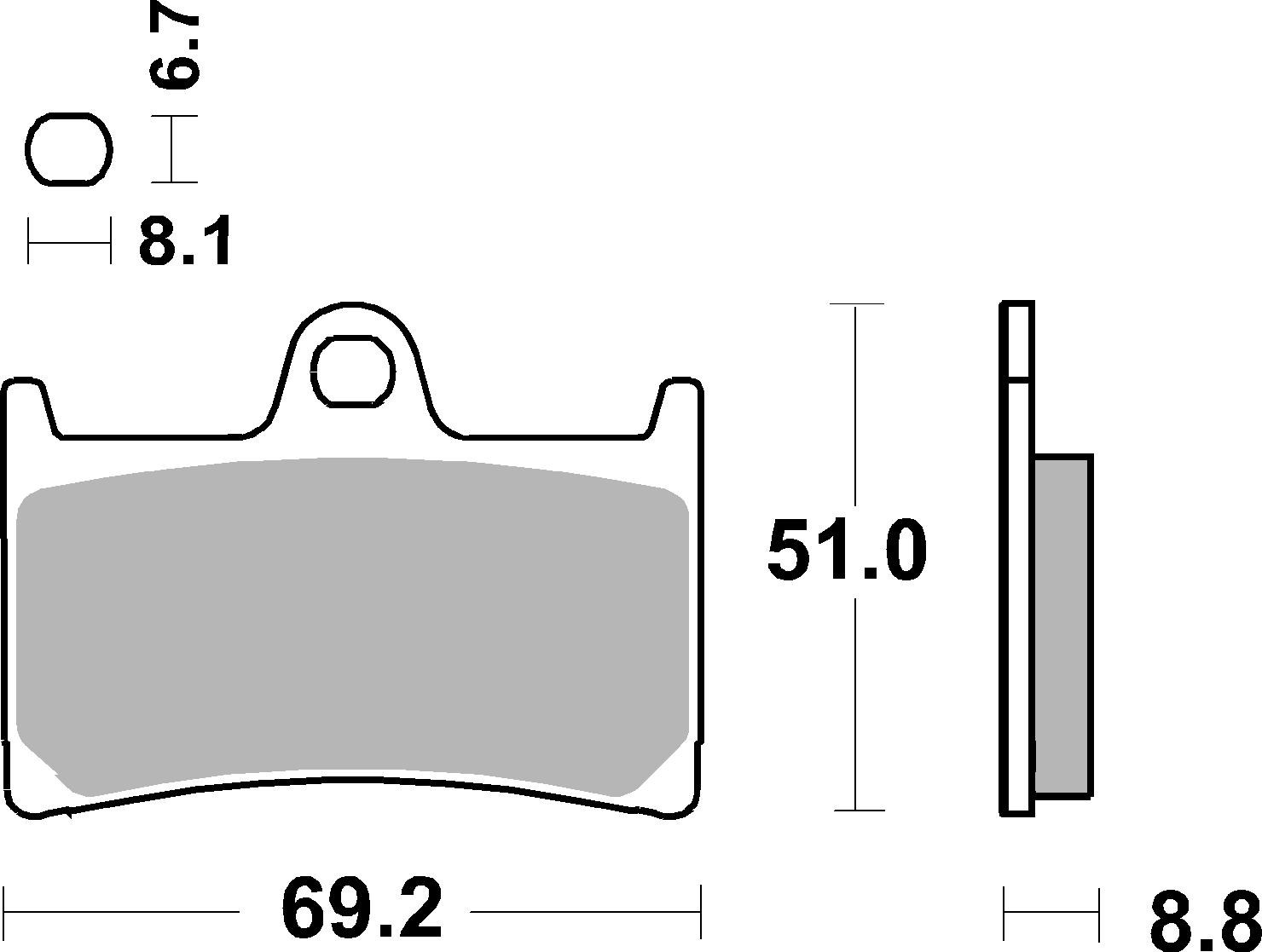 BREMBO 07077XS PRIME - Sinter - XS Bremsbelagsatz, Scheibenbremse