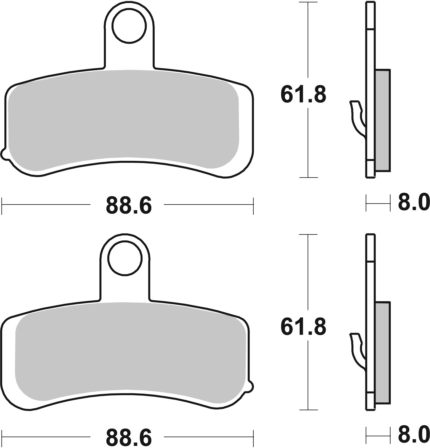 BREMBO 07HD15SA PRIME - Sinter - SA Bremsbelagsatz, Scheibenbremse