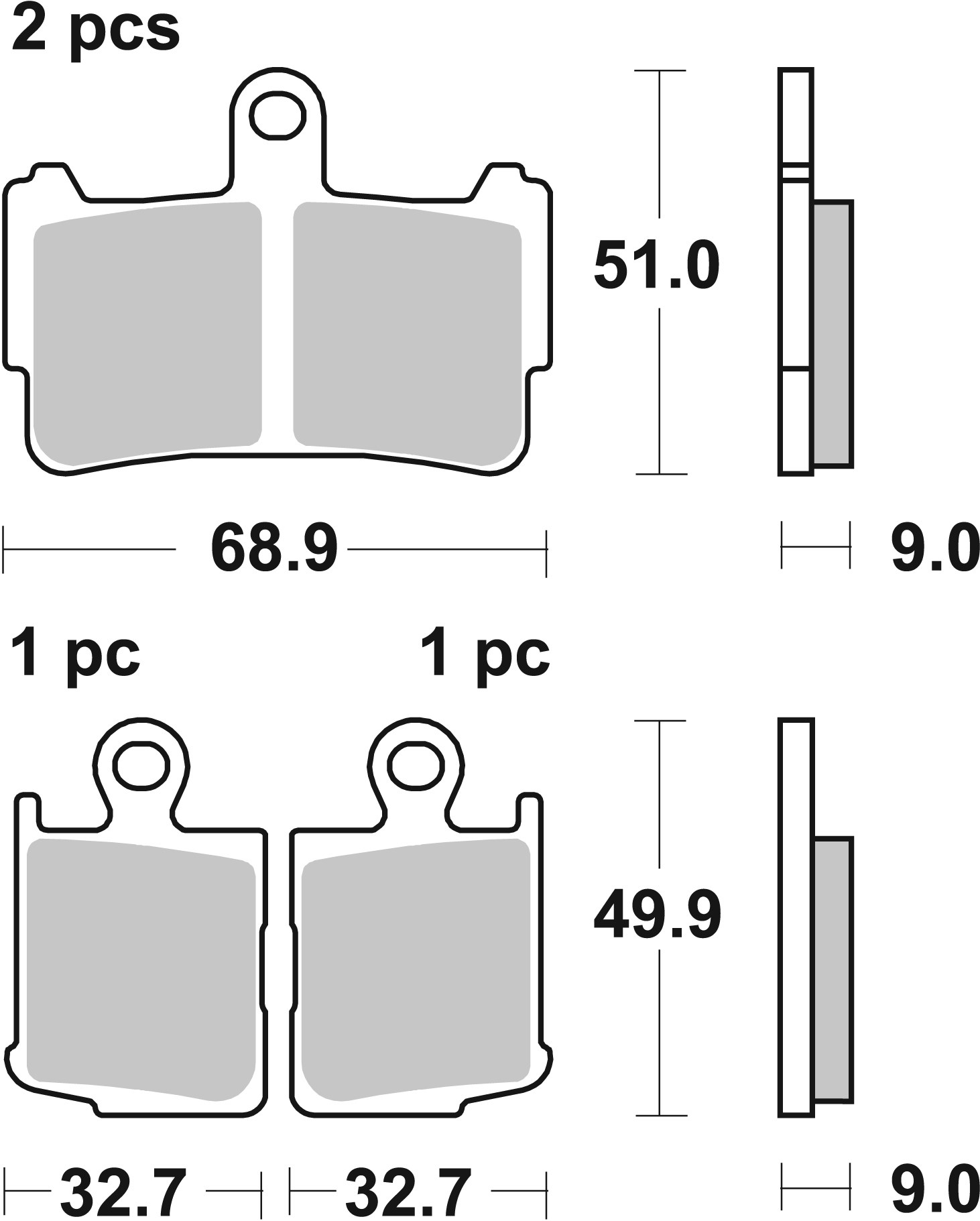 BREMBO 07HO37SA PRIME - Sinter - SA Bremsbelagsatz, Scheibenbremse