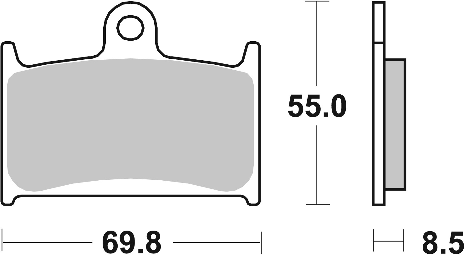 BREMBO 07SU14SA PRIME - Sinter - SA Bremsbelagsatz, Scheibenbremse