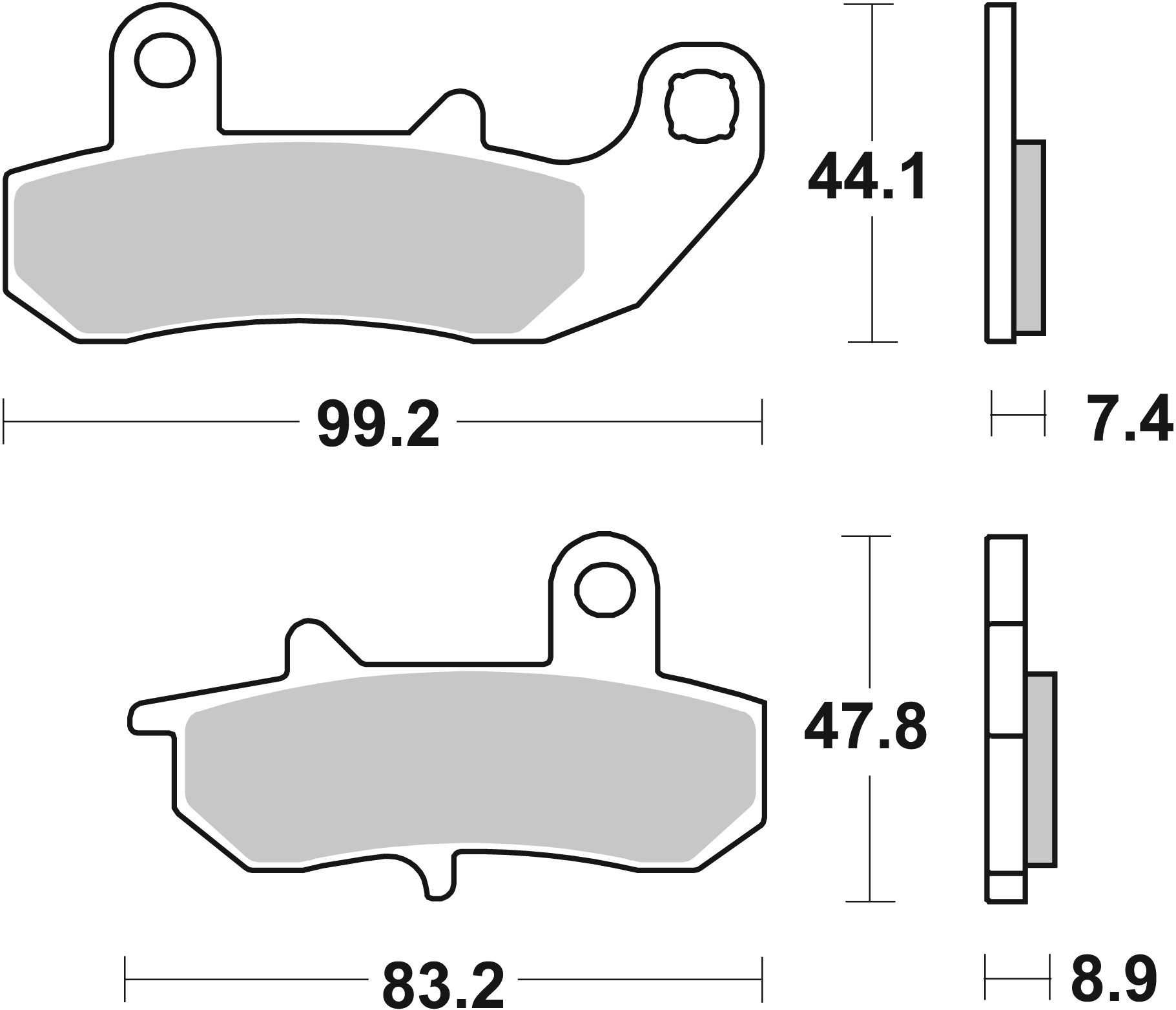 BREMBO 07SU1718 PRIME - CarbonCeramic Bremsbelagsatz, Scheibenbremse
