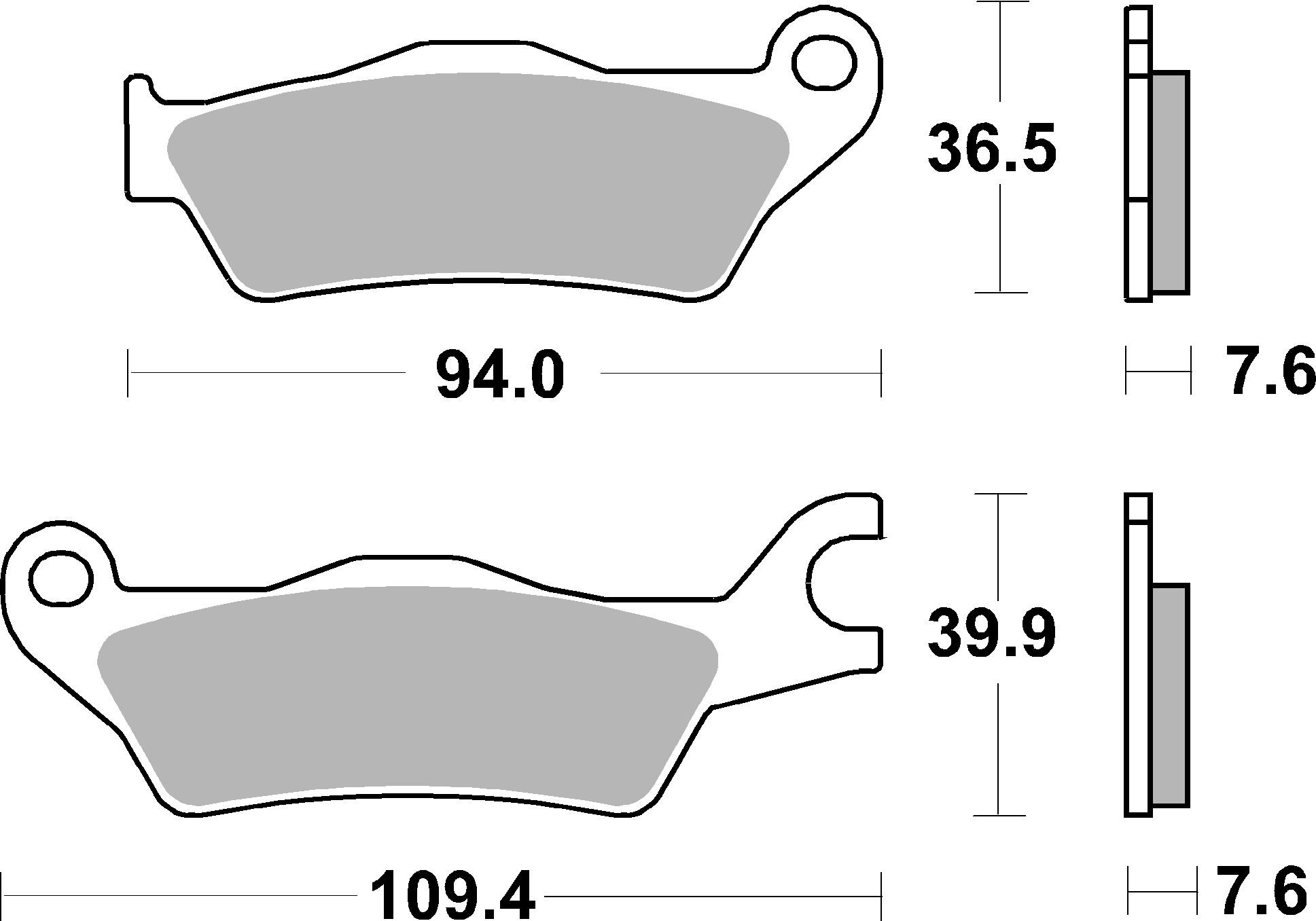 BREMBO 07SU33SA PRIME - Sinter - SA Bremsbelagsatz, Scheibenbremse