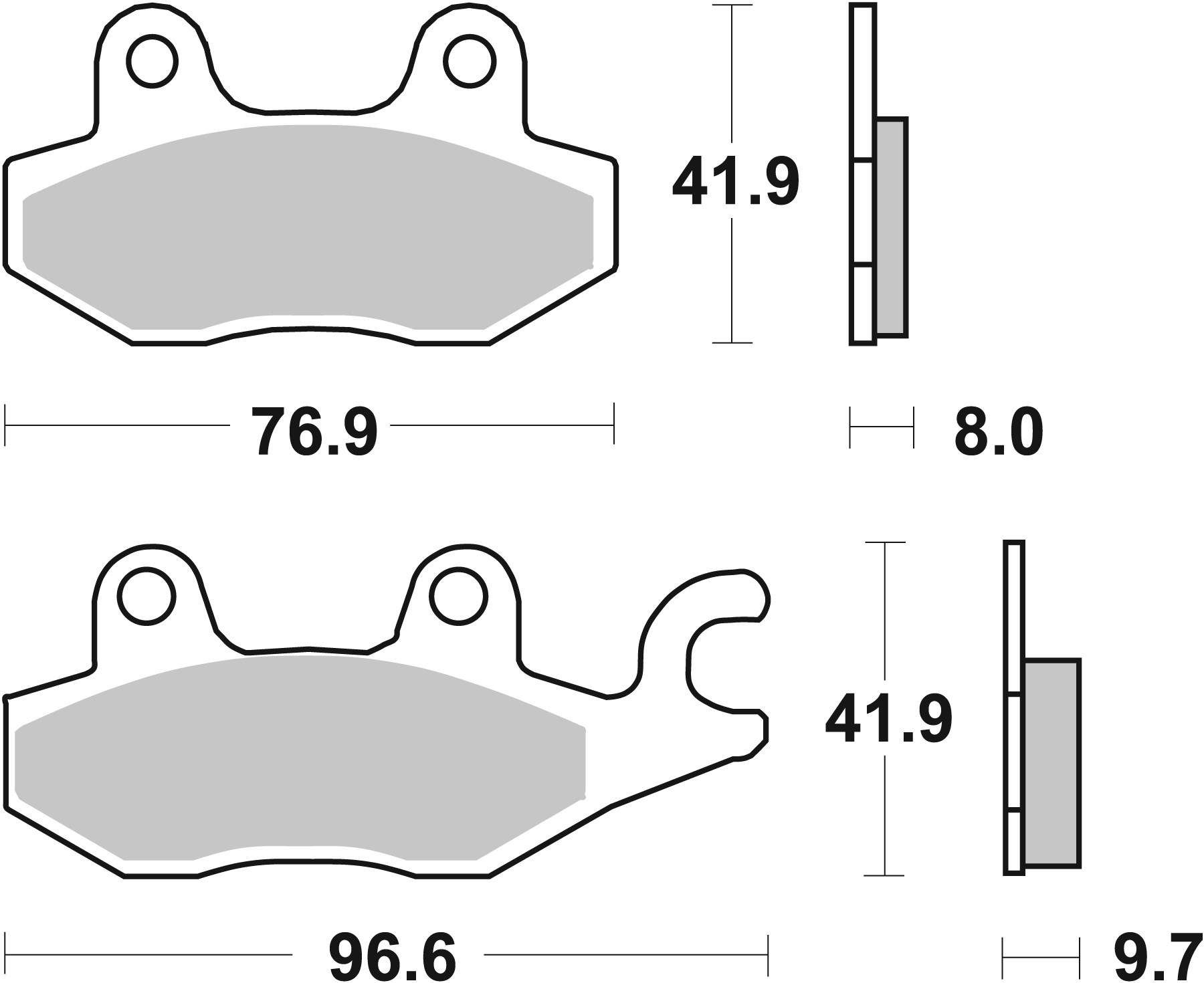 BREMBO 07YA20TT PRIME - CarbonCeramic - TT Bremsbelagsatz, Scheibenbremse