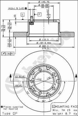 BREMBO 08.6923.20 Bremsscheibe