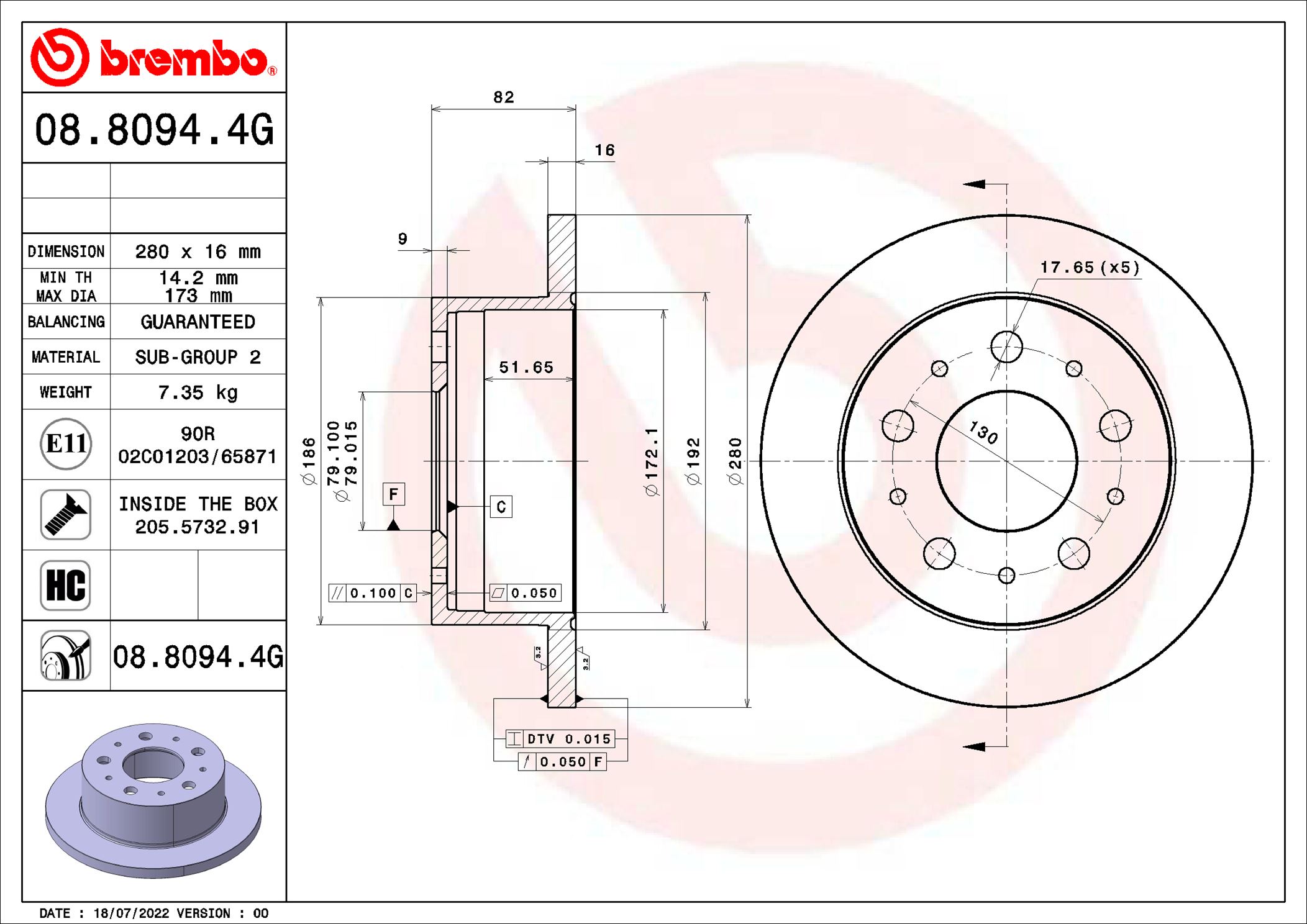 BREMBO KT 10 004 BEYOND...