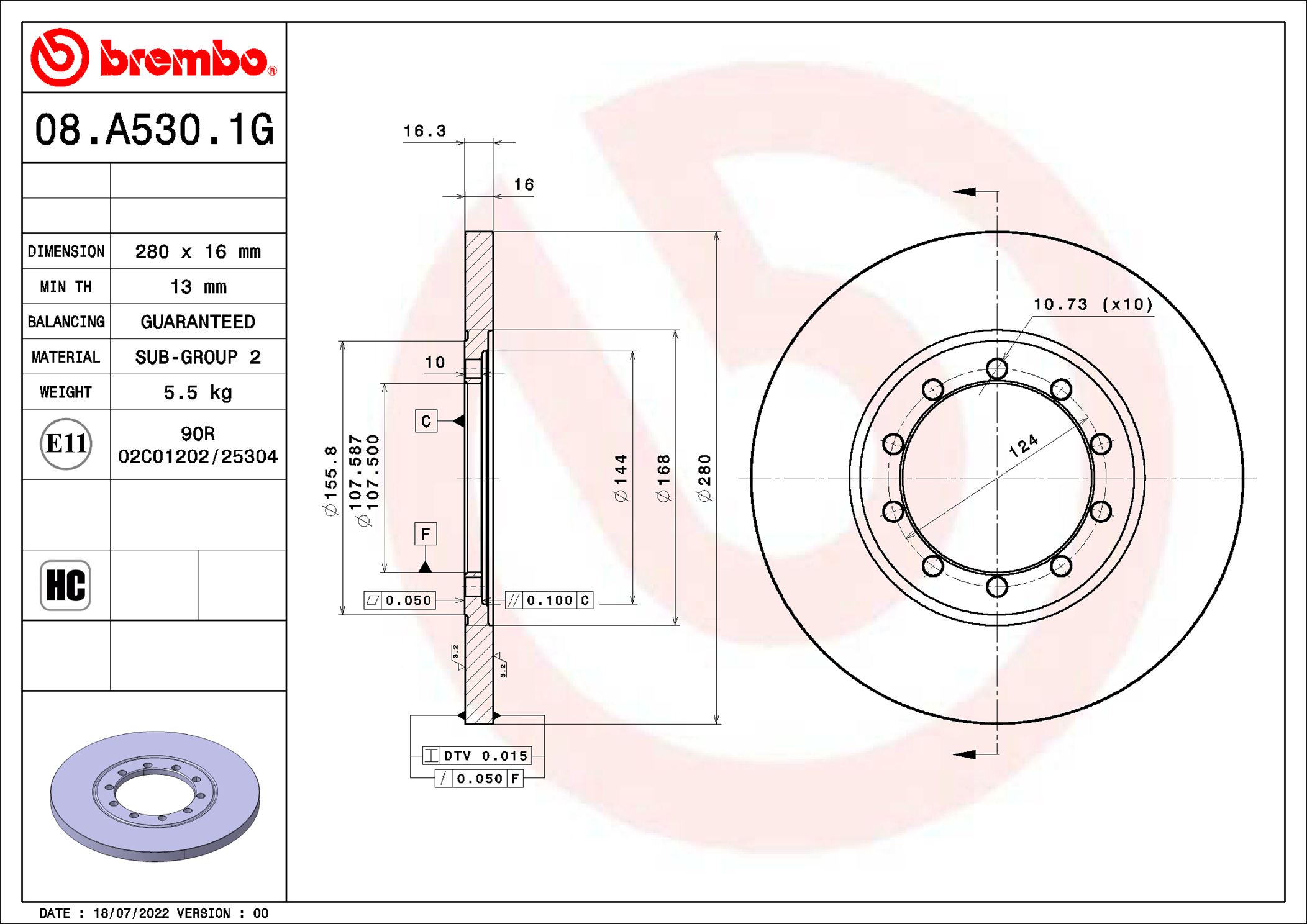 BREMBO KT 10 016 BEYOND...