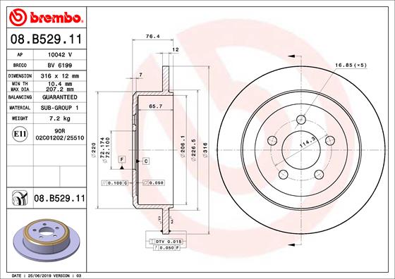 BREMBO 08.B529.11 PRIME...