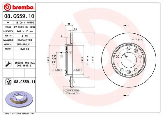 BREMBO 08.C659.11 Brzdový...