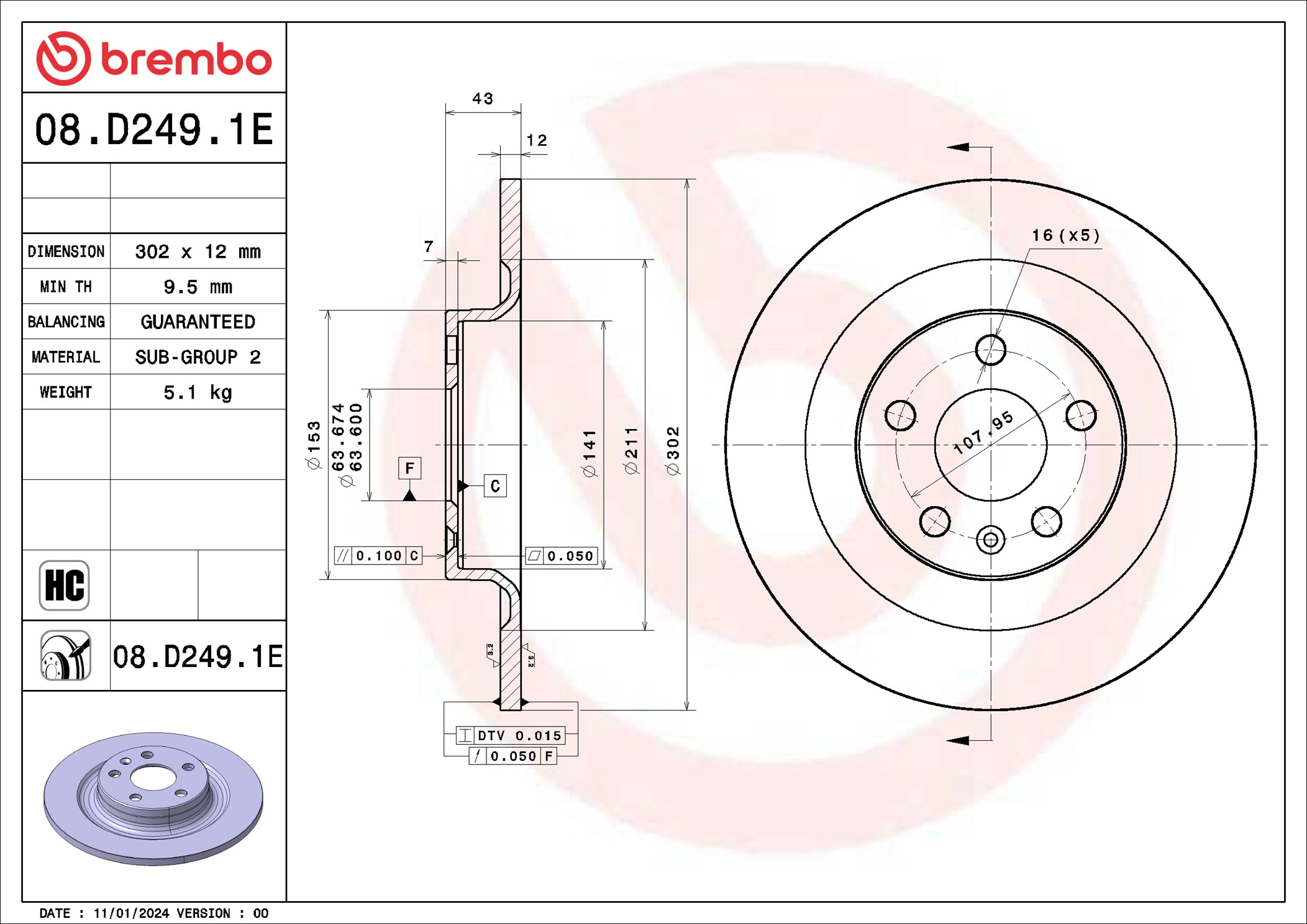 BREMBO KT 08 070 BEYOND LINE - EV Bremsensatz, Scheibenbremse