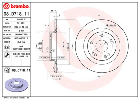 BREMBO 08.D718.11 PRIME...