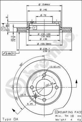 BREMBO 09.2942.10 PRIME LINE Bremsscheibe
