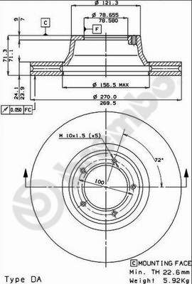 BREMBO 09.2943.10 PRIME LINE Bremsscheibe
