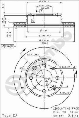 BREMBO 09.3104.10 PRIME LINE Bremsscheibe