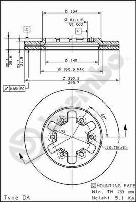 BREMBO 09.5014.10 Bremsscheibe