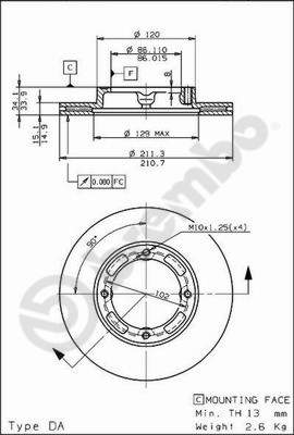 BREMBO 09.5848.10 Bremsscheibe