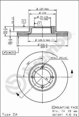 BREMBO 09.6709.10 PRIME LINE Bremsscheibe