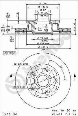 BREMBO 09.6851.10 Bremsscheibe