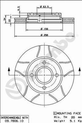 BREMBO 09.7806.75 Brzdový...