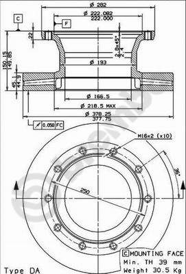 BREMBO 09.7957.10 PRIME LINE Bremsscheibe