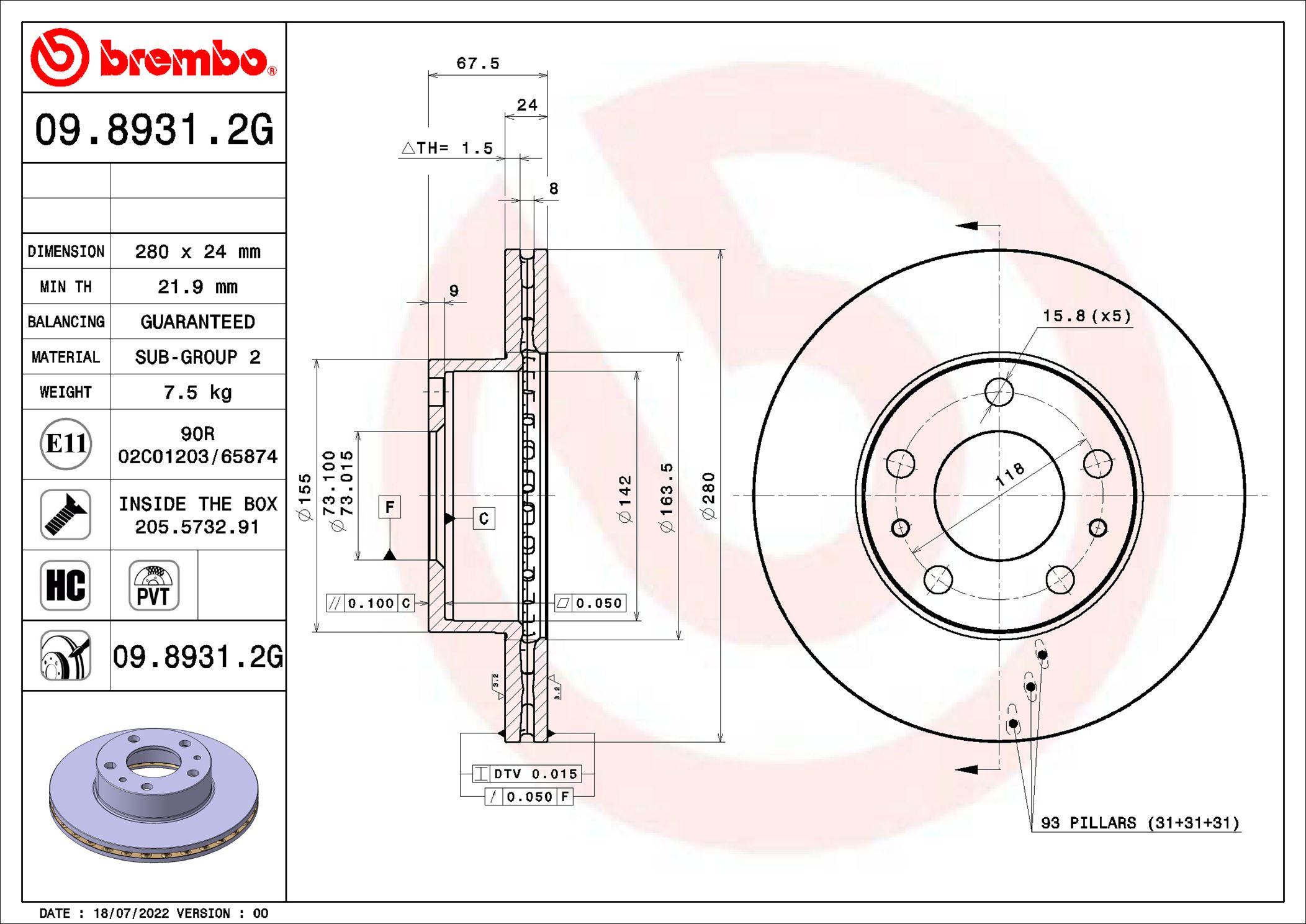 BREMBO KT 10 001 BEYOND...