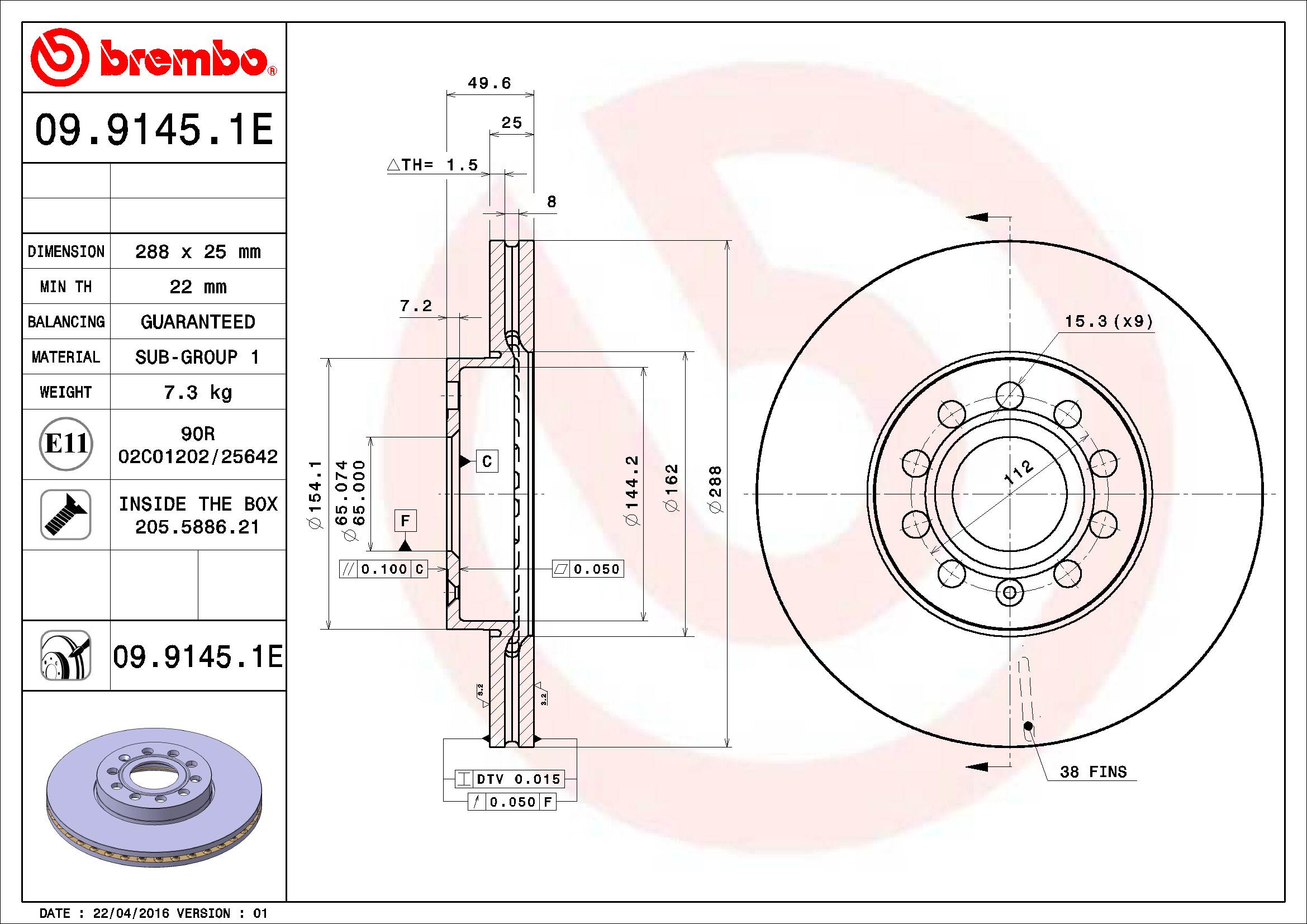 BREMBO KT 08 038 Kit freno,...