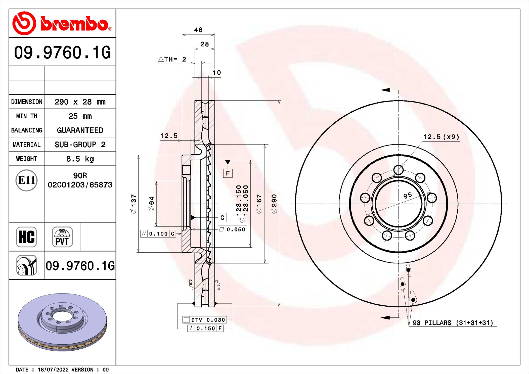 BREMBO KT 10 022 BEYOND...