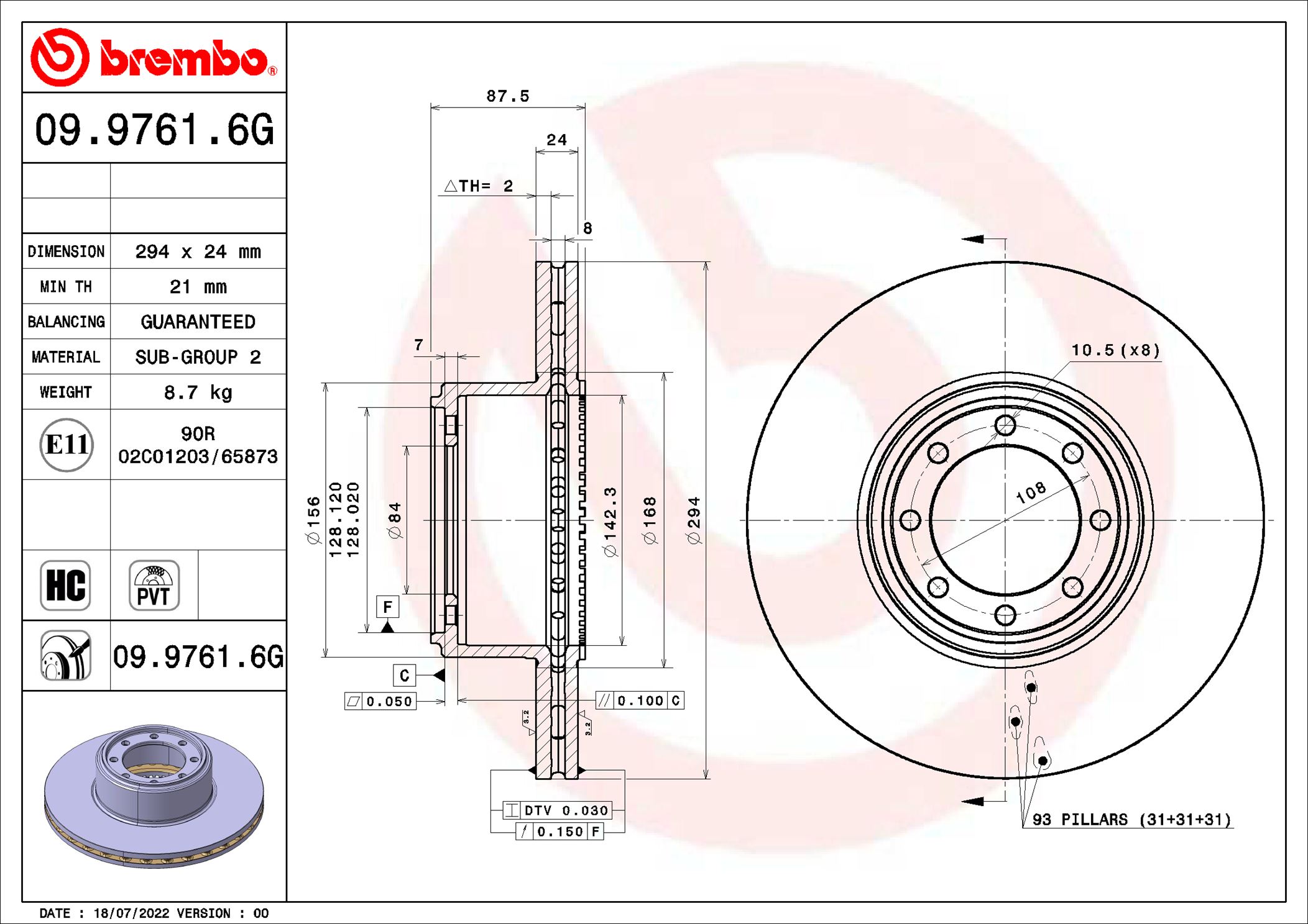BREMBO KT 10 024 BEYOND...