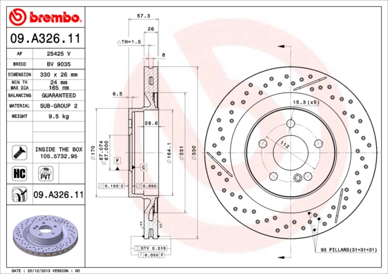 BREMBO 09.A326.11 PRIME...