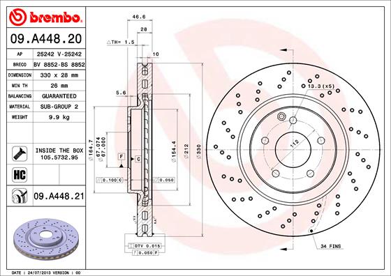 BREMBO 09.A448.21 PRIME...