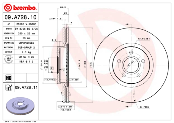 BREMBO 09.A728.11 PRIME...